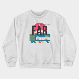 Fargo (FAR) Airport // Sunset Baggage Tag Crewneck Sweatshirt